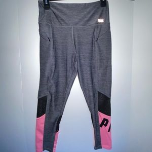 Victorias Secret PINK Ultimate Gray and Pink Womens Leggings NEW w/ out tags